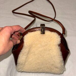 Patricia Nash Sherpa Collection Portafina Frame Crossbody Bag